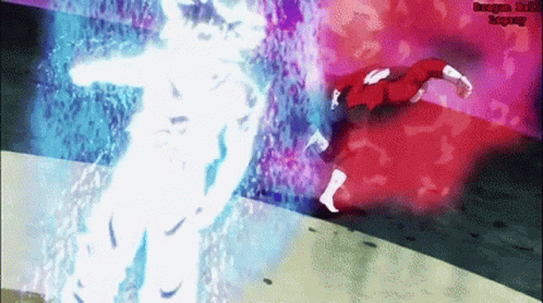 Son Goku Ultra Instinct Ki Blasts Hitting Jiren GIF