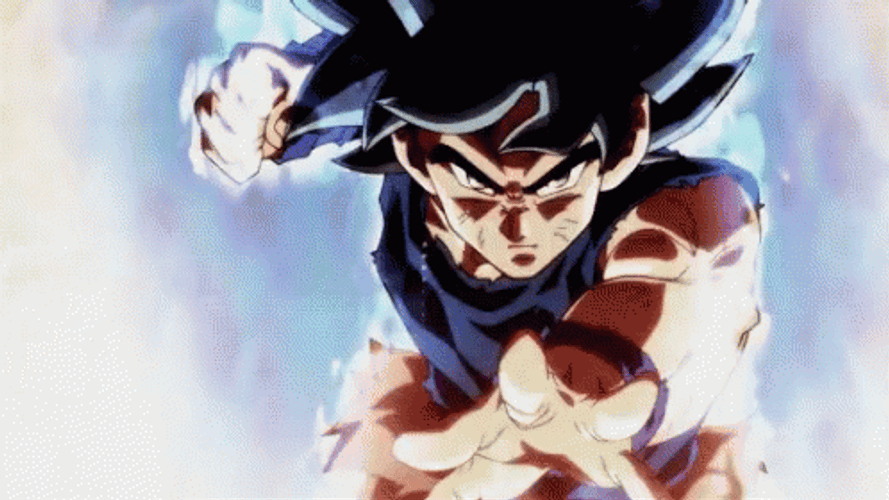 Dragon Ball Goku Powerful Ultra Instinct Technique GIF