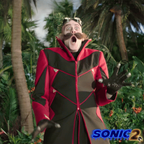 Sonic 2 Doctor Eggman Shocked Look GIF