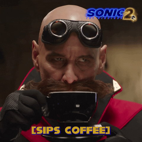 Sonic 2 Doctor Eggman Sip Coffee GIF