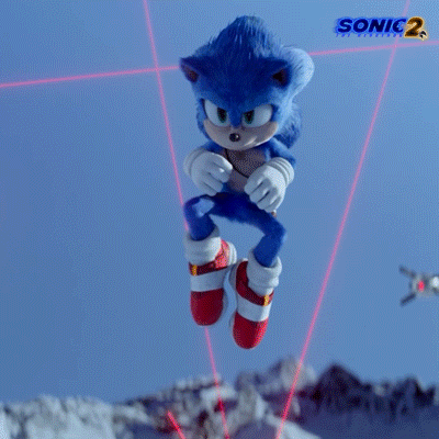 Sonic 2 Iconic Jumping In Laser GIF