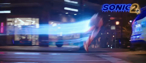 Sonic 2 Super Speed Lightning Moves GIF