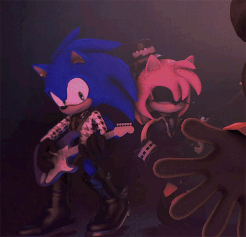 Sonic And Amy Standing Together GIF