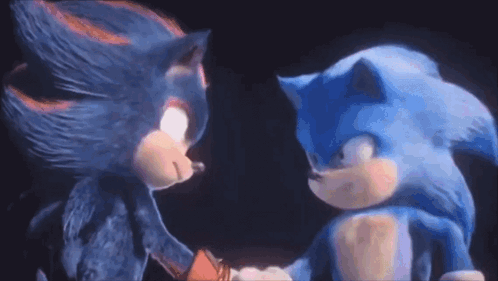 Sonic And Shadow Holding Hands GIF