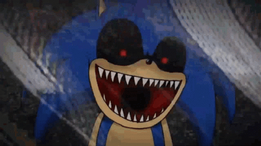 Sonic Exe Creepy Teeth GIF
