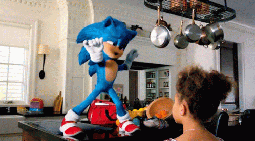 Sonic Friend Of Knuckles Dancing Infront Of Kids GIF