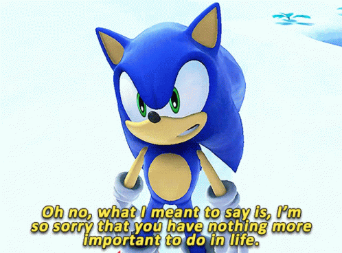 Sonic Lost World Sorry Sarcastic GIF