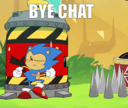 Sonic Mania Bye Chat Run Hyper Speed GIF