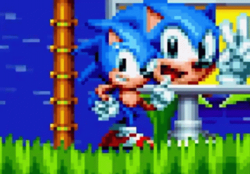 Sonic Mania Pointing Finger GIF