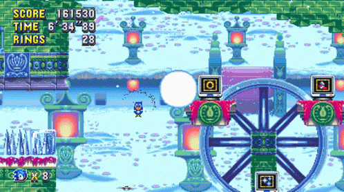 Sonic Mania Press Garden Zone GIF