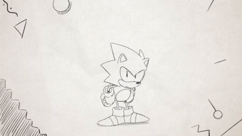 Sonic Mania Sketch Hyper Speed GIF