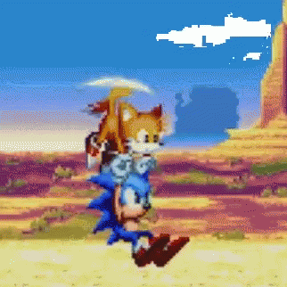 Sonic Mania Sonic And Tails Flying GIF