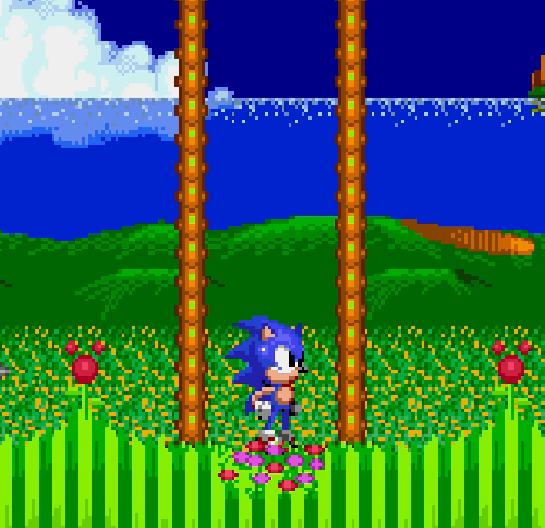 Sonic Mania Sonic High Flying Car Jump GIF