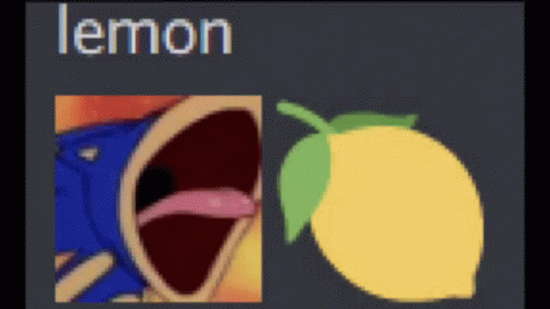 Sonic Meme Eating Lemon GIF