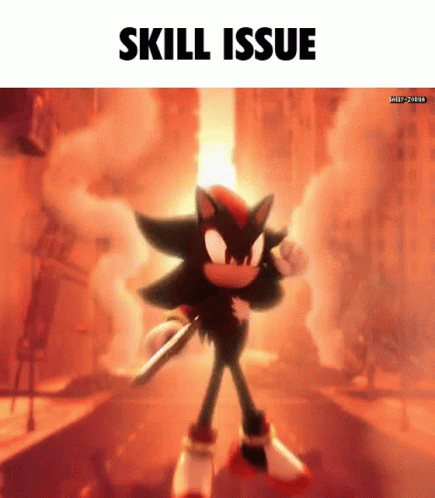 Sonic Meme Skill Issue GIF