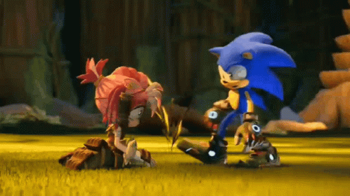Sonic Prime Comforting Amy Rose GIF