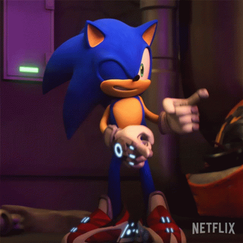 Sonic Prime Funny Index Pointing GIF