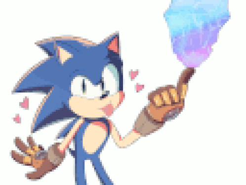 Sonic Prime Having Power Flame On His Finger GIF