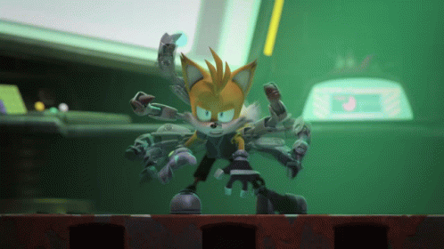 Sonic Prime Jumping Fox GIF