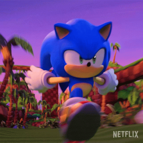 Sonic Prime The Hedgehog Run Fast GIF