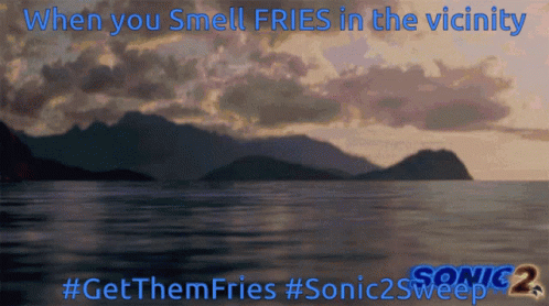 Sonic Running Smell Fries In Vicinity Meme GIF