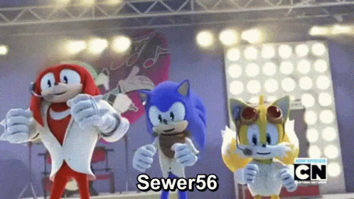 Sonic Tails And Knuckles Dancing GIF
