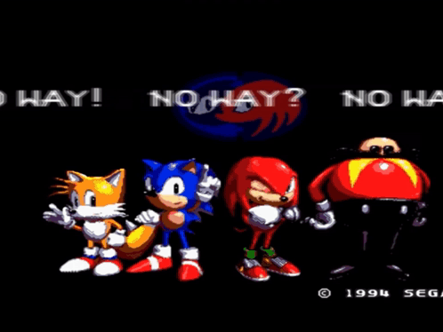 Sonic Tails Knuckles Eggman Standing