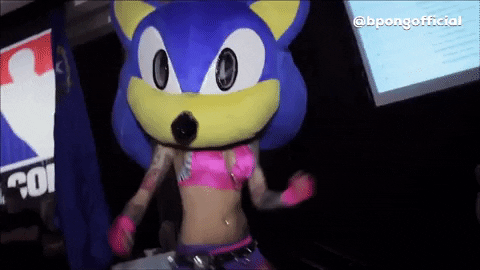 Sonic The Hedgehog Big Head Mascot Dancing GIF
