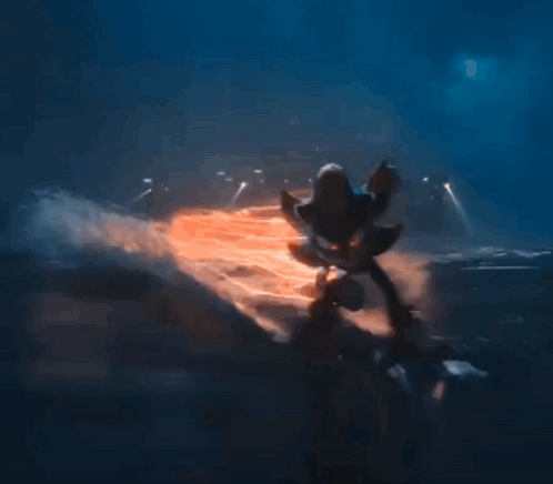Sonic the Hedgehog Close-Up With Glowing Eyes