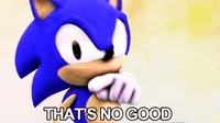 Sonic The Hedgehog Head Shake That's No Good GIF