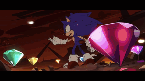 Sonic the Hedgehog Holding Sword