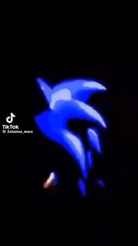 Sonic The Hedgehog Is Dancing In The Dark In A Tiktok Video . GIF