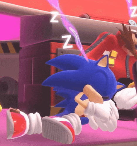 Sonic The Hedgehog Is Sleeping In A Game GIF