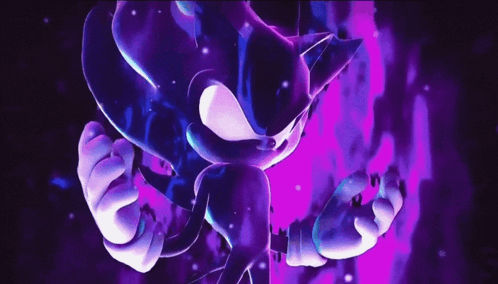 Sonic the Hedgehog on Purple and Blue Background