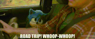Sonic The Hedgehog Road Trip Whoop Whoop GIF