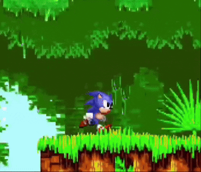 Sonic the Hedgehog Running Through Green Forest