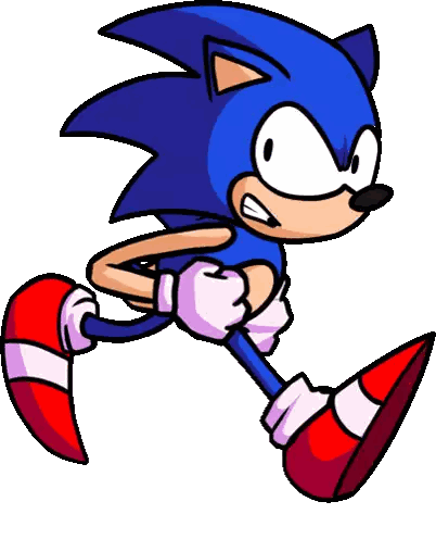 Sonic the Hedgehog Running with Stick