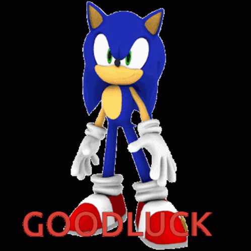 Sonic The Hedgehog Saying Good Luck GIF