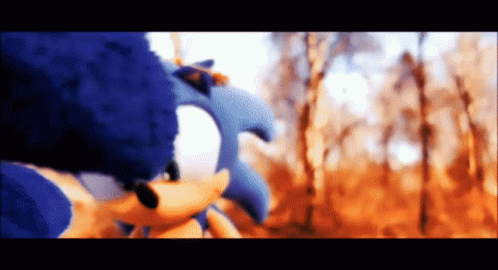Sonic The Hedgehog Standing In Woods GIF