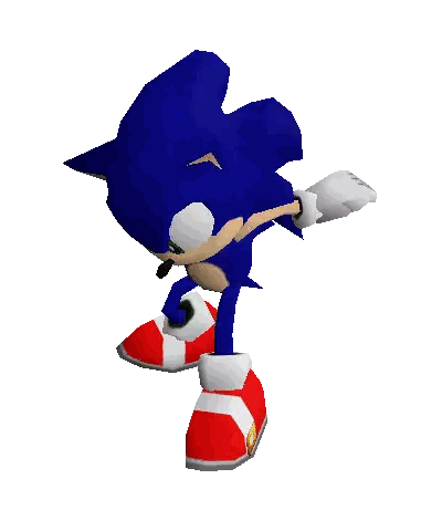Sonic the Hedgehog Standing on White