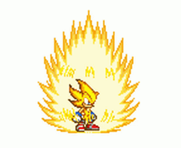 Sonic The Hedgehog Super Sonic Pixel Art