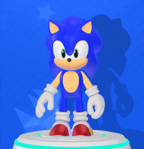 Sonic The Hedgehog With Arms Outstretched GIF