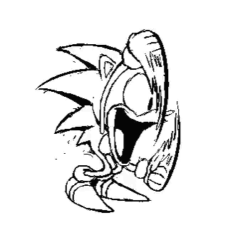 Sonic The Hedgehog With Spider In Mouth GIF