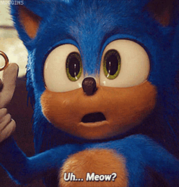 Sonic Uh Meow GIF