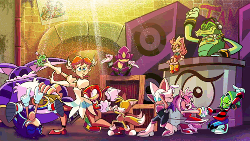 Sonic Villains Knuckles Dancing GIF