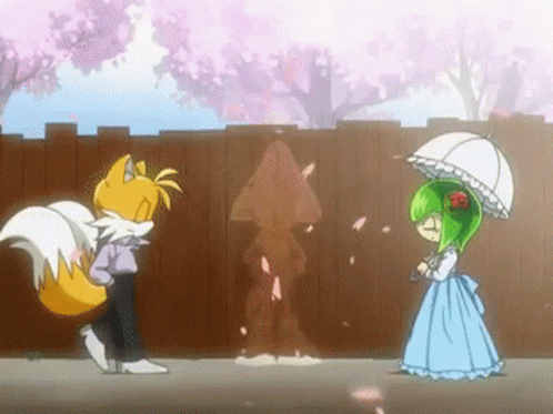 Sonic X Cosmo Cherry Blossoms GIF
