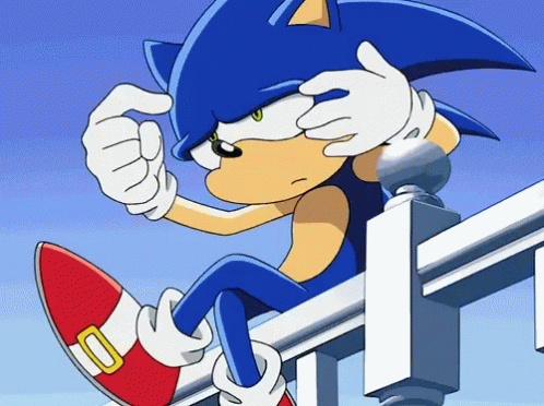 Sonic X Scratching Head GIF