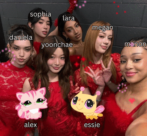 Sophia Lara Megan Daniela Yoonchae Alex Essie Posing