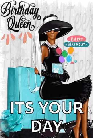 Sophisticated Woman Birthday Queen GIF