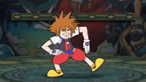 Sora Funny Wrestling Stance GIF